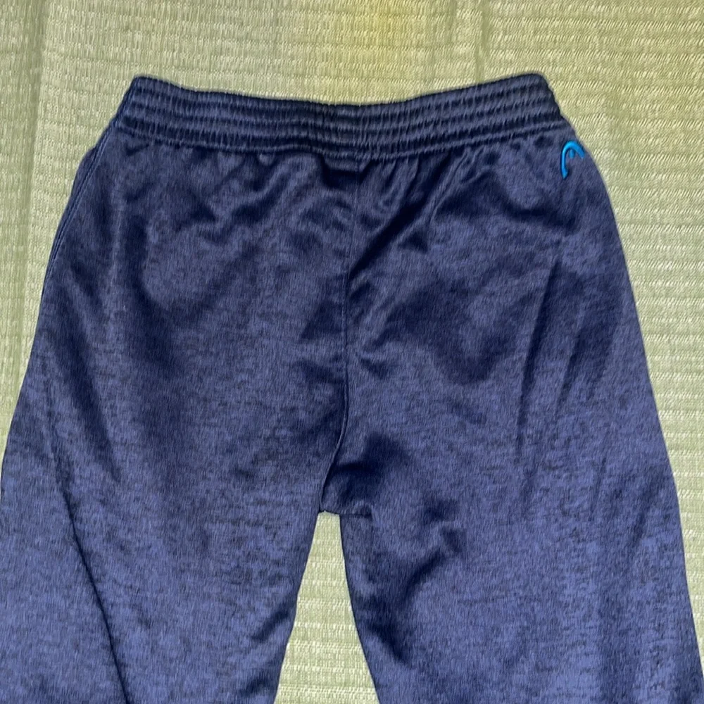 HEAD Boy's Fleece Navy Heather Blue Jogger Elastic Waistband Pants sz S EUC